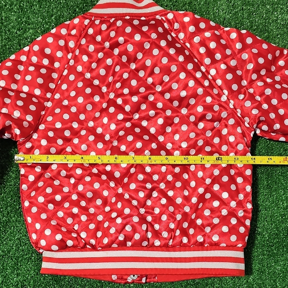 Disney Minnie Mouse Quilted Jacket With Polka Dots Girls 5/6 - Picture 8 of 8